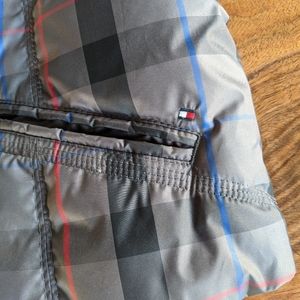 Tommy Hilfiger Gray Plaid Puffy Vest